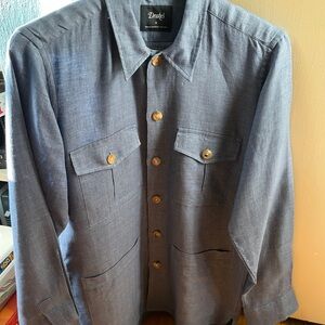 Drakes Linen Overshirt, Medium